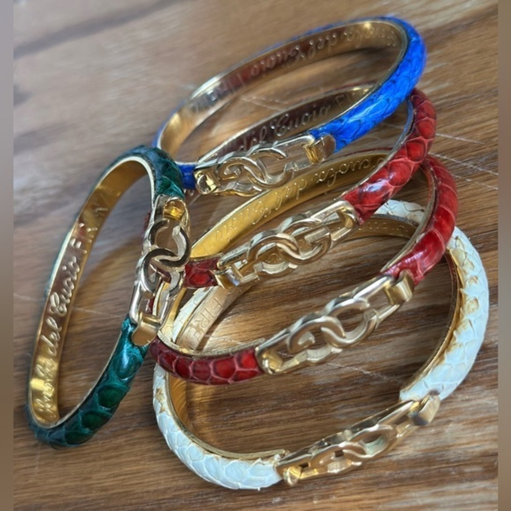Scuola Del Cuoio Firenze 5 Leather Bracelet Bundle GUC